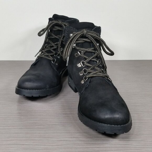 Steve Madden Gantra Hiking Bootie, Black Leather, Womens Size 9 M - Picture 4 of 12